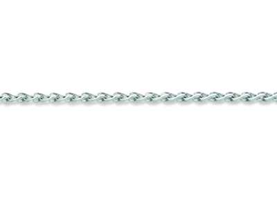 Catena Massiccia Maglia Palmier 1,50 Mm, 50 Cm, Oro Bianco 18 Carati Rodiato - Immagine Standard - 2