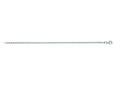Solida Catena A Maglia Palmier 2,30mm, 42 Cm, Oro Bianco 18 Carati Ro Diato - Immagine Standard - 1
