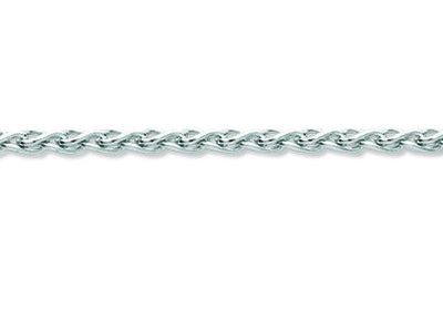 Solida Catena A Maglia Palmier 2,30mm, 42 Cm, Oro Bianco 18 Carati Ro Diato - Immagine Standard - 2