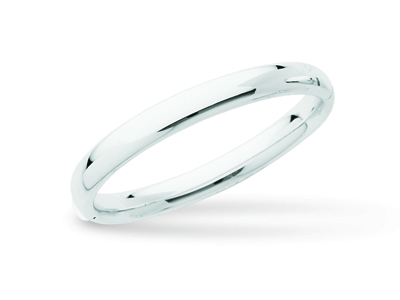Bracciale Rigido Con Apertura, Astaovale Da 8 Mm, Forma Ovale Da 63 M M, Oro Grigio Placcato Rodio 18k - Immagine Standard - 1