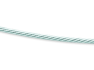 Collana Con Cavo Da 1,4 Mm, 50 Cm, Oro Bianco 18 Carati Rodiato - Immagine Standard - 2