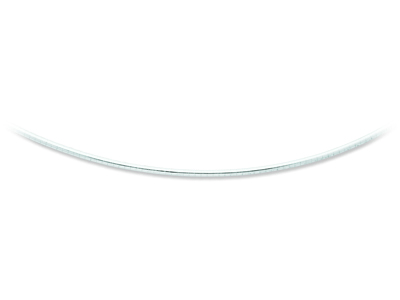 Collana Omega Rotonda 2 Mm, 45 Cm, Oro Grigio Rodiato 18 Carati - Immagine Standard - 1