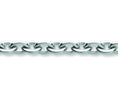 Catena A Maglie Tonde For\at 2,10 Mm, 45 Cm, Oro Bianco 18 Kt Rodiato - Immagine Standard - 2