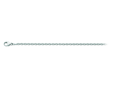 Catena A Maglie Diamond Forat 1,50mm, 45 Cm, Oro Bianco 18 Kt Rodiat O