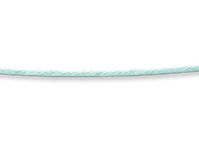 Collana Cavo 0,75 Mm, 42 Cm, Oro Bianco 18 Carati Rodiato - Immagine Standard - 2