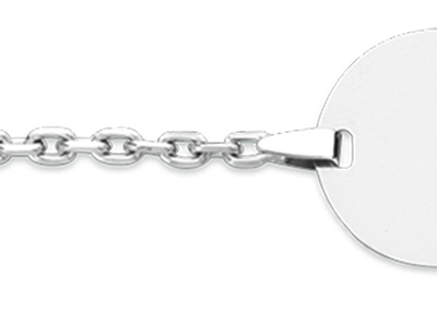 Identificazione Per Bambini In Maglia For\at Diamantata, 14 Cm, Oro Bianco 18 Carati - Immagine Standard - 2