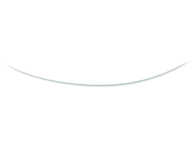 Collana Omega Tondo Incastonato 0.8mm, 45 Cm, Oro Bianco 18 Carati Ro Diato - Immagine Standard - 1