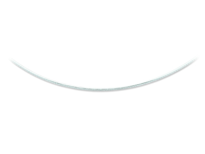 Collana Omega Rotonda 2 Mm, Estremit@ Svitabili, 45 Cm, Oro Grigio 18 Carati Rodiato - Immagine Standard - 1