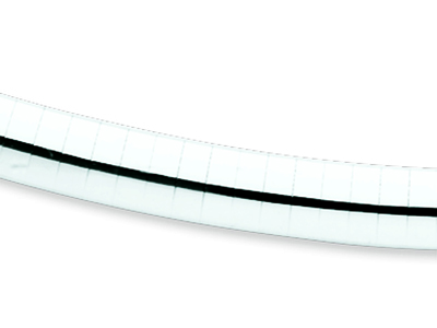 Collana Omega Bombata 6 Mm, 45 Cm, Oro Grigio Rodiato 18 Carati - Immagine Standard - 2