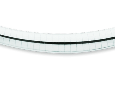 Collana Omega Bombata A Cascata Da 6 Mm, 45 Cm, Oro Bianco 18 Carati Rodiato - Immagine Standard - 2