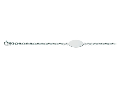 Identit@ Junior Con Maglia A Lente E Anelli Intermedi, 18 Cm, Oro Grigio 18k - Immagine Standard - 1