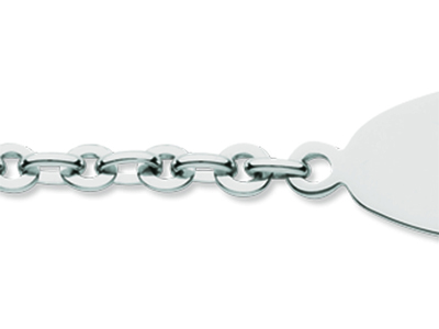 Identit@ Junior Con Maglia A Lente E Anelli Intermedi, 18 Cm, Oro Grigio 18k - Immagine Standard - 2