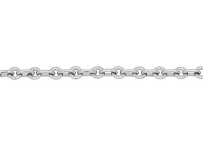 Bracciale A Maglie A Lente Massicce3,50 Mm, 18 Cm, Oro Bianco 18 Cara Ti - Immagine Standard - 1