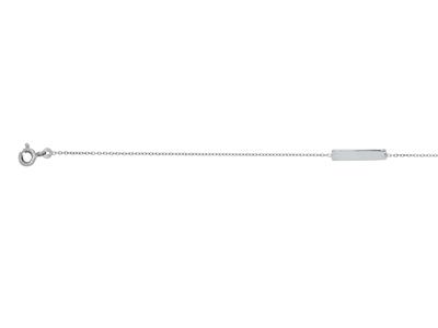 Bracciale A Catena Forzatina Rotonda, Motivo A Barra Da 15 Mm, 17-18 Cm, Oro Bianco 18 Carati - Immagine Standard - 2