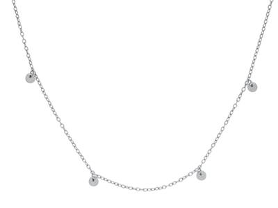Collana A Catena Rotonda For\at, 6 Dischi, 40-42 Cm, Oro Grigio 18 Carati - Immagine Standard - 2