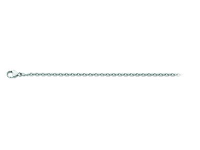 Catena A Maglie Diamond Forat 1,30mm, 50 Cm, Oro Bianco 18 Kt Rodiat O