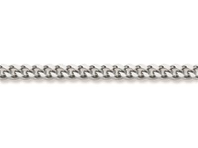 Catena A Maglie Diamond For\at 1,30mm, 50 Cm, Oro Bianco 18 Kt Rodiat O - Immagine Standard - 2