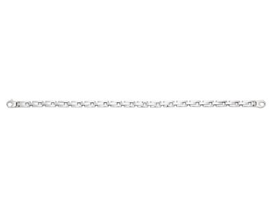 Bracciale Da Uomo A Maglia Cava 5 Mm, 20 Cm, Oro Bianco 18 Carati