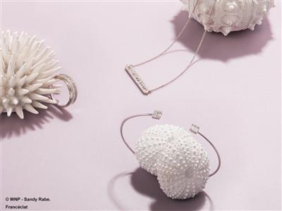 Collana Con Linea Di Diamanti Baguette E Tondi Da 0,49 Ct, 40-42 Cm, Oro Bianco 18 Carati - Immagine Standard - 2