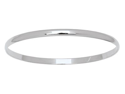 Bracciale Collana Solid Slave, 4 X 1,50 Mm, 63 Mm, Oro Bianco 18 Carati