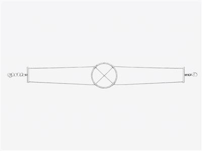 Bracciale Saturne Con Diamanti 0,36ct, 16,50-18 Cm, Oro Bianco 18 Kt - Immagine Standard - 1
