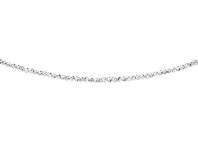 Collana Sfere Cesellate 1,80 Mm, 423 Cm, Oro Bianco 18 Carati