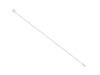 Bracciale River, 81 Diamanti 2,09 Ct, 18 Cm, Oro Bianco 18 Kt