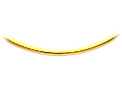 Collana Omega Foglia Di Salvia 4 Mmreversibile, 42 Cm, Oro Bicolore 1 8k - Immagine Standard - 1