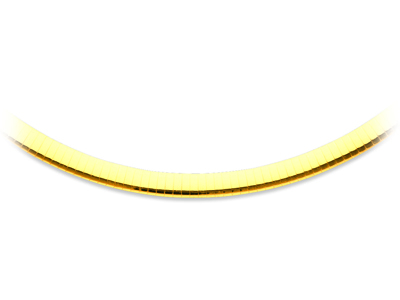Collana Omega Foglia Di Salvia Da 6mm Reversibile, 42 Cm, Oro Bicolor E 18 Carati - Immagine Standard - 1