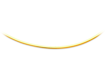 Collana Omega Foglia Di Salvia 2 Mmreversibile, 45 Cm, Oro Bicolore 1 8k - Immagine Standard - 1