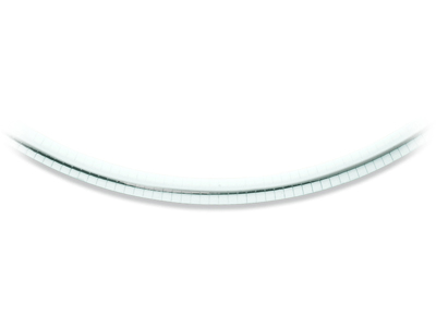 Collana Omega Foglia Di Salvia 5 Mmreversibile, 42 Cm, Oro Bicolore 1 8k - Immagine Standard - 1