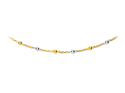 Collana, Maglia E Sfere 6 Mm, 44,5 Cm, Oro 18 Ct. - Immagine Standard - 1