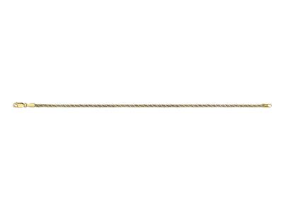 Bracciale Twisted 2,1 Mm, 18,5 Cm, Oro Bicolore 18k - Immagine Standard - 1