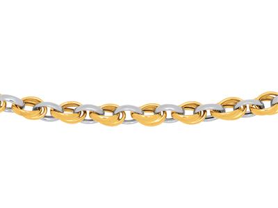 Collana Doppio Anello MM 5,30, Cm 45, Oro Bicolore 18 Carati - Immagine Standard - 1