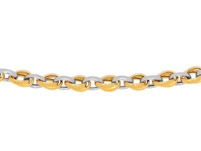 Collana Anelli Doppi 5,30 Mm, 45 Cm, Oro 18k - Immagine Standard - 1