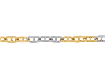 Bracciale Marine Massiccio 5,30 Mm, 21 Cm, Oro Bicolore 18 Carati - Immagine Standard - 1