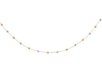 Collana A Catena 23 Cubi Da 3,1 Mm, 42-47 Cm, Oro 18 Ct.