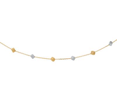 Collana A Catena 23 Cubi Da 3,1 Mm, 42-47 Cm, Oro 18 Ct. - Immagine Standard - 2