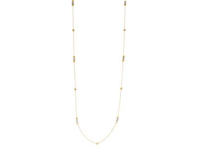 Collana A Catena Cubetti 3,1 Mm, 100 Cm, Oro 18k