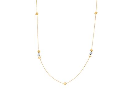 Sautoir Cubi 3,1 Mm, 100 Cm, Oro Bicolore 18 Carati - Immagine Standard - 2