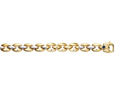 Bracciale Conchiglia 8 MM Reversibile, 18,5 Cm, Oro Bicolore 18 Carati - Immagine Standard - 2