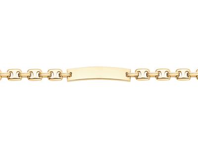 Bracciale Identity Maglia Quadrata Grani 7 Mm, 21 Cm, Oro Bicolore 18 Carati - Immagine Standard - 1