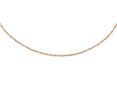 Collana Palline Cesellate 1,80 Mm, 423 Cm, 3 Ors 18k