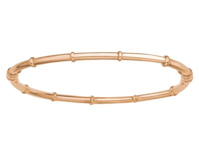 Bracciale Rigido A Tubo Cavo 2,50 Mm, 55 X 65 Mm, Oro Rosso 18 Carati - Immagine Standard - 1