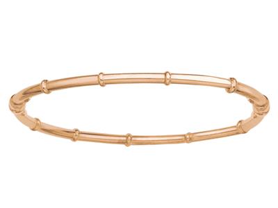 Bracciale Tubo Cavo 2,50 Mm, 55 X 65 Mm, Oro Rosso 18 Carati