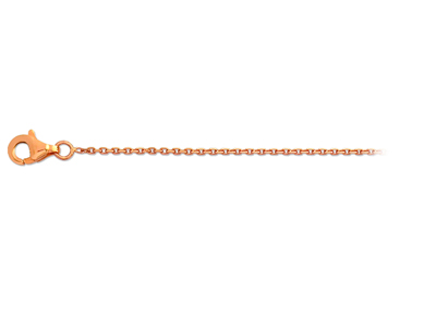 Catena Forçat Taglio Diamante 1,20 Mm, 40 Cm, Oro Rosso 18 Carati - Immagine Standard - 1