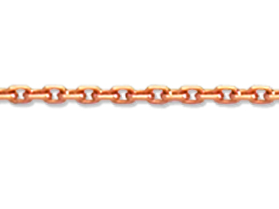 Catena A Maglie For\at Diamantata 1,20 Mm, 45 Cm, Oro Rosso 18 Kt - Immagine Standard - 2
