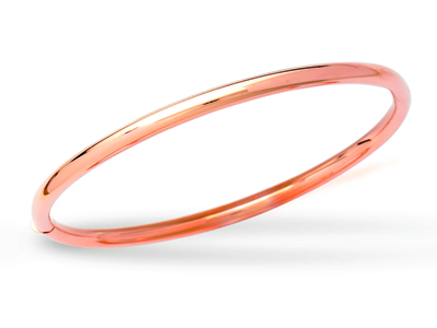 Bracciale Rigido Con Apertura, Filotondo Da 3 Mm, Forma Ovale Da 58 M M, Oro Rosso 18 Carati - Immagine Standard - 1
