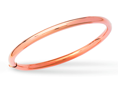 Bracciale Rigido Con Apertura, Filotondo Da 4 Mm, Forma Ovale Da 58 M M, Oro Rosso 18 Carati - Immagine Standard - 1