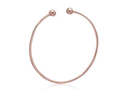 Bracciale Collana Solida, Filo Tondo 1,5 Mm, Forma Ovale 60 Mm, Oro Rosa 18 Ct. - Immagine Standard - 1